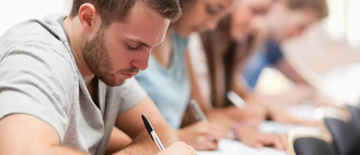 studens taking a test