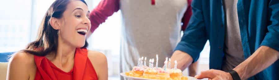 woman celebrating her sobriety anniversary