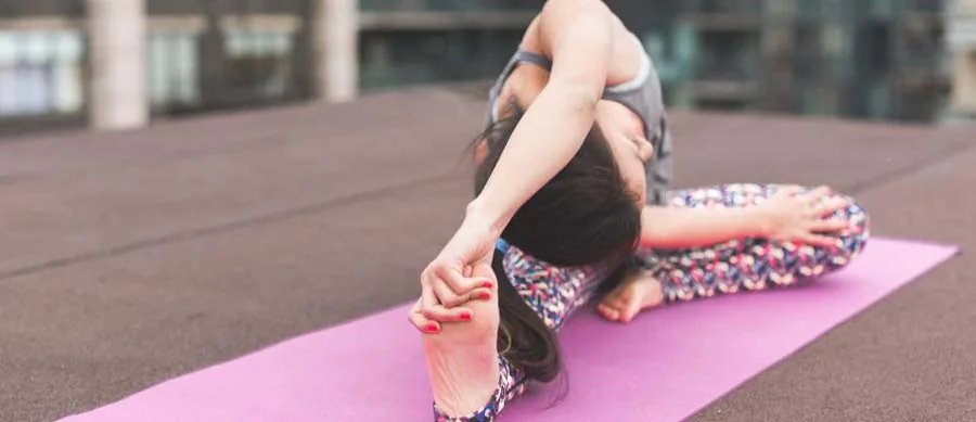 woman doing yoga
