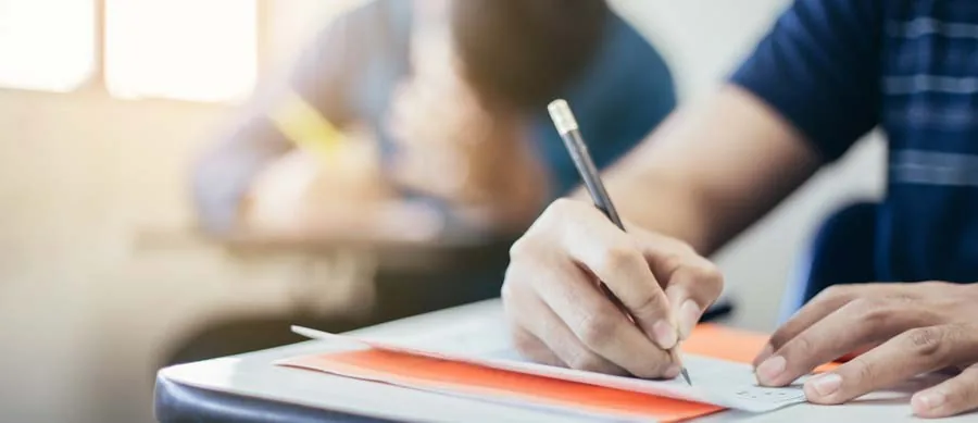 students taking their finals