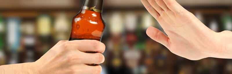 man refuses alcohol at bar