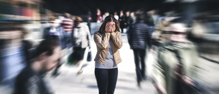 woman trying to cope with a high-risk situation
