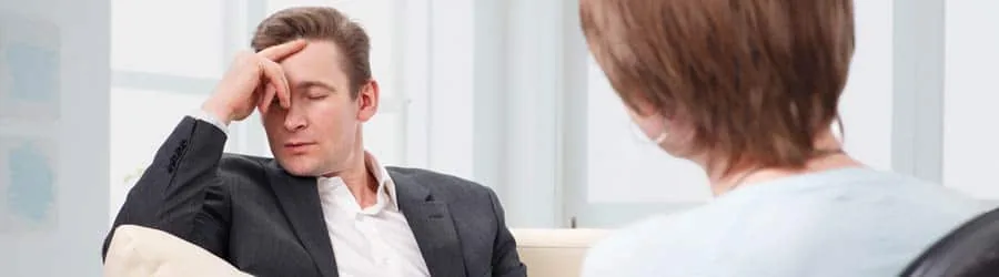 man in counseling