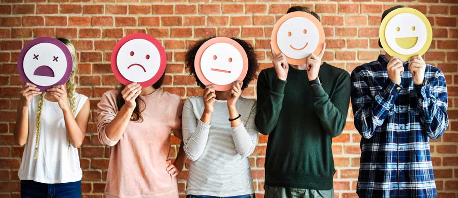 people going through different emotions