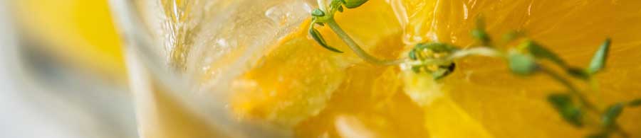 Soda water and herbs