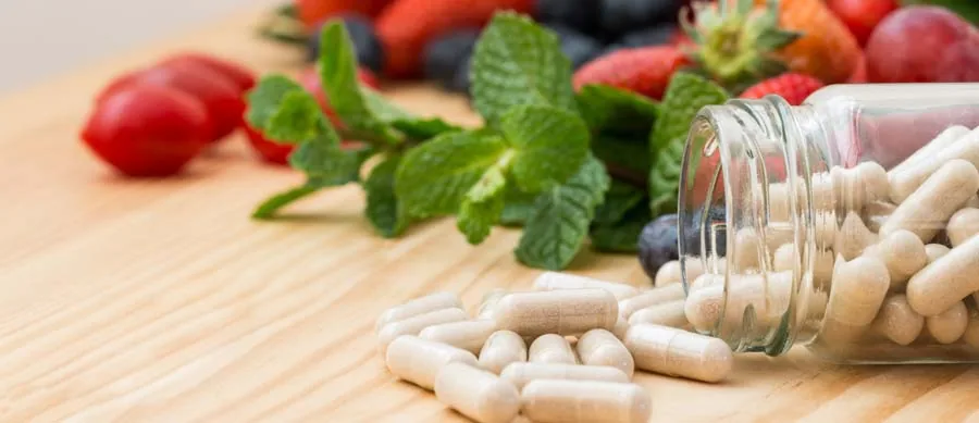 vitamins and fruits