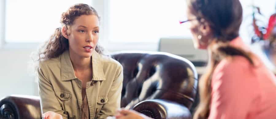 woman in therapy with therapist