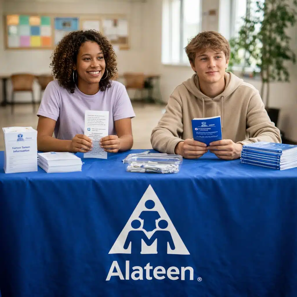Teens sharing resources that explain what Alateen is and how it supports young people affected by alcoholism