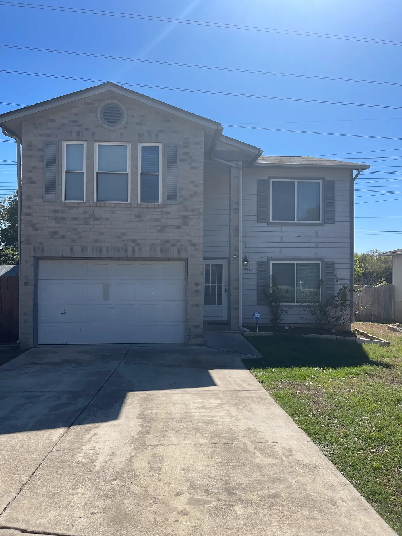 Front of the house from the driveway.