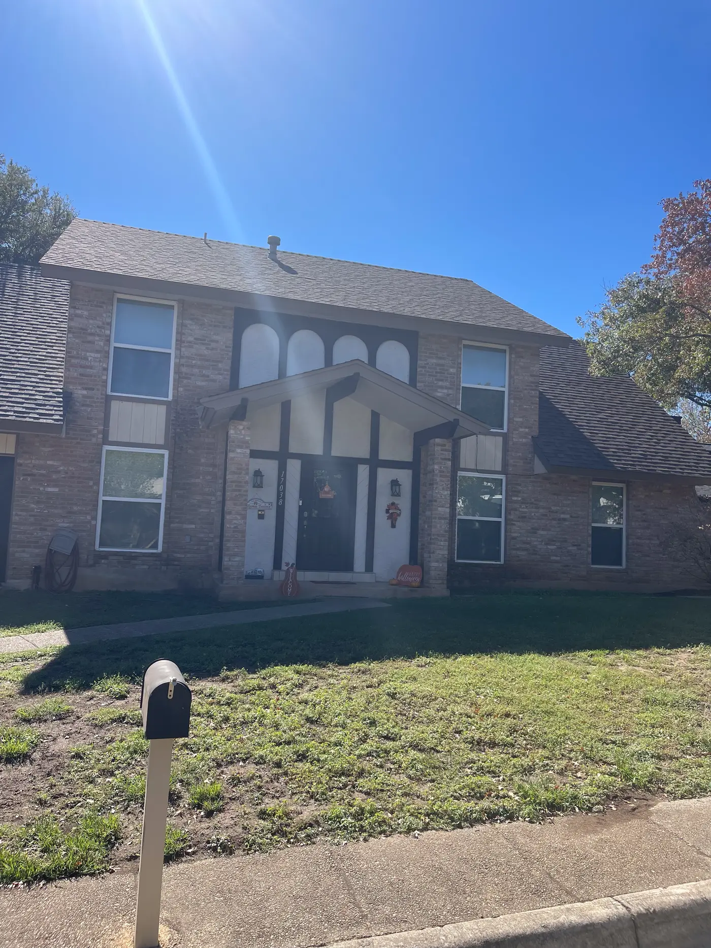Front of the house from across the lawn.